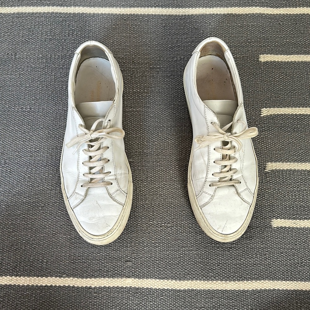 Common Projects White Original Achilles Leather Sneakers